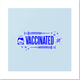 im vaccinated nurse germs vaccine covid coronavirus Posters and Art